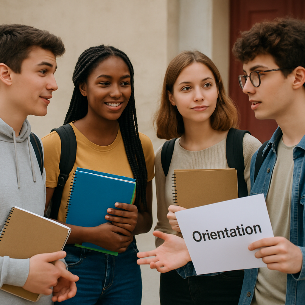Lycéens à Toulouse discutant de leur orientation et de Parcoursup pendant les vacances de la Toussaint
