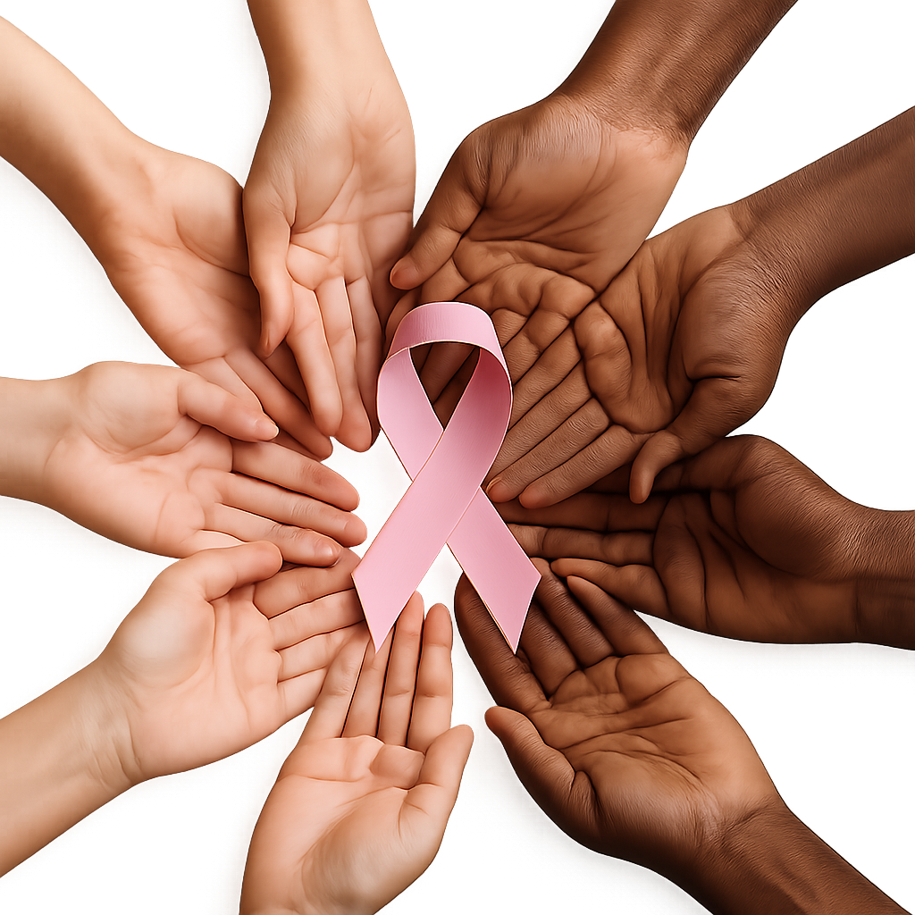 Solidarité Octobre Rose Solidarité autour du ruban rose pendant Octobre Rose